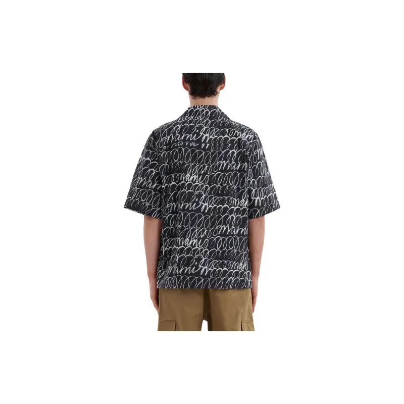 MARNI Boxy Fit Tropical Bowling Shirt-2