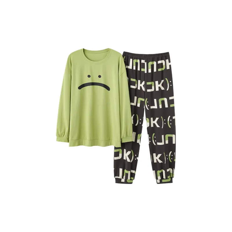 Lan Miao Pajama Set Men's Army Green-0