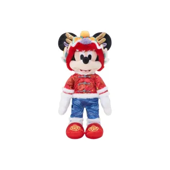 Disney Mickey Mouse 2024 New Year's Collection With Friends 15 Inch Mickey Mouse Dolls Plush Doll 27cm Height 15cm Long