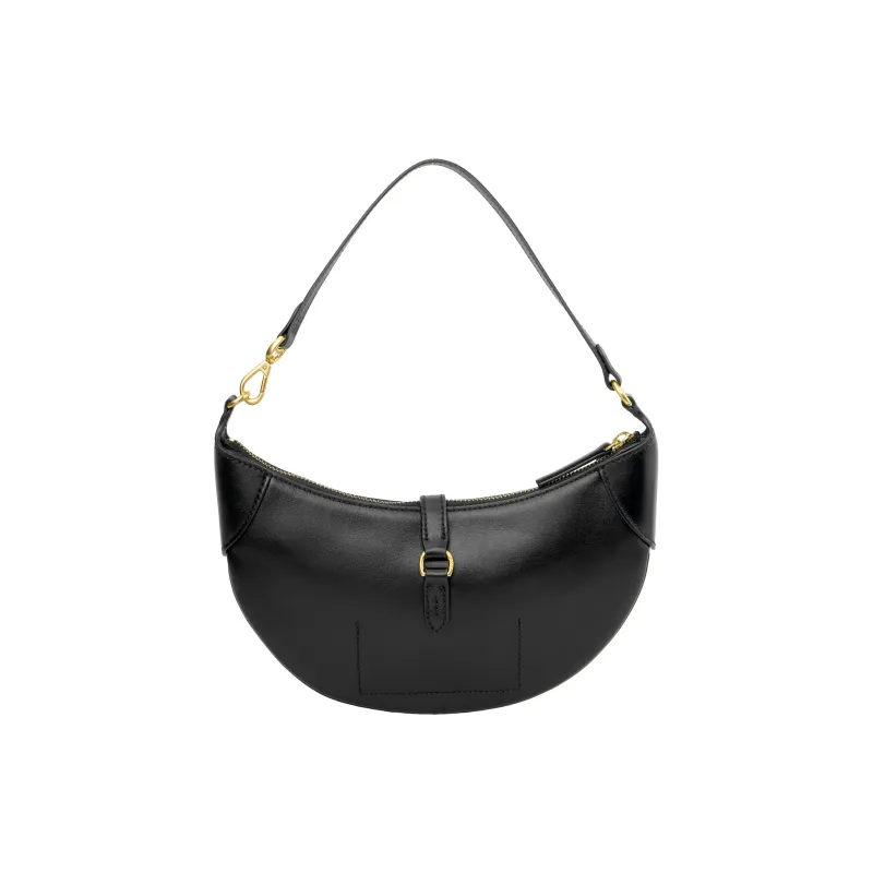 Polo Ralph Lauren Calfskin Handbag Shoulder Bag Women's Black-4