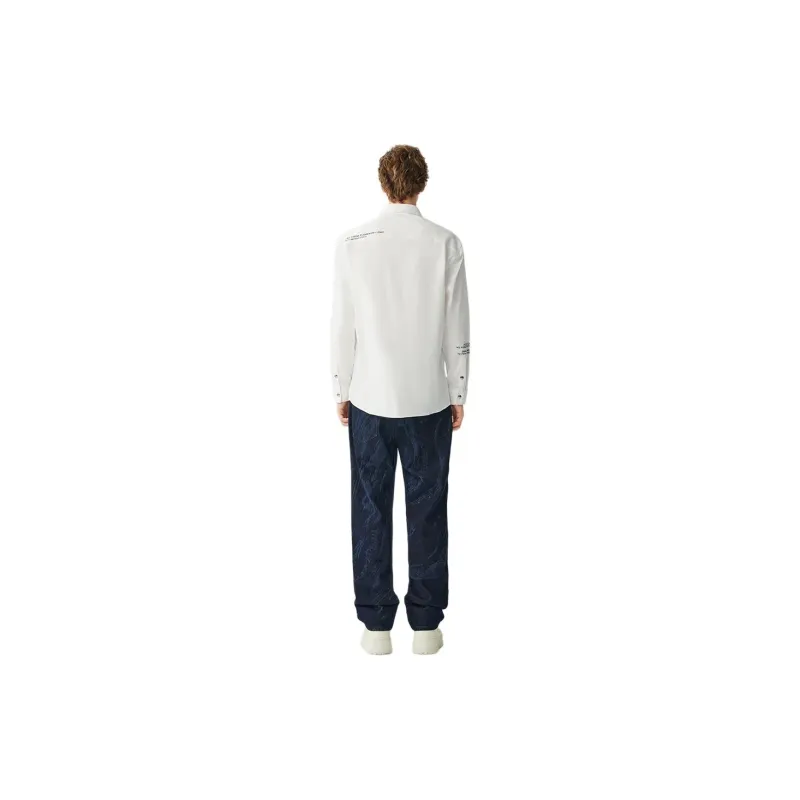 DEGAIA FW24 Jeans Men's Dark Blue Denim Floral Pattern-1