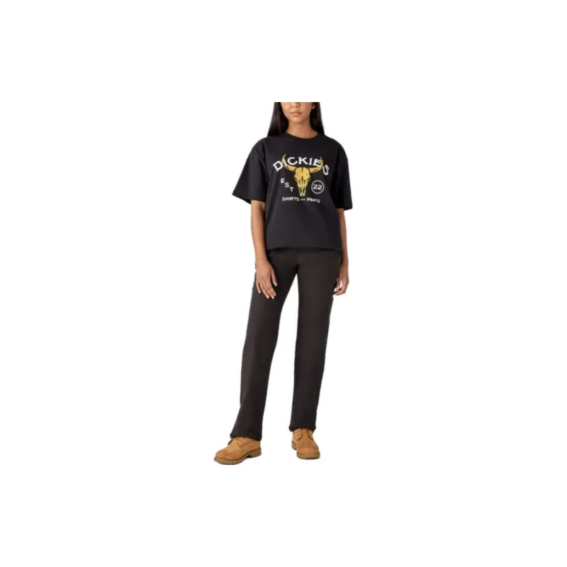Dickies Bull Skull Heavyweight T-Shirt T-Shirt Unisex Black-6
