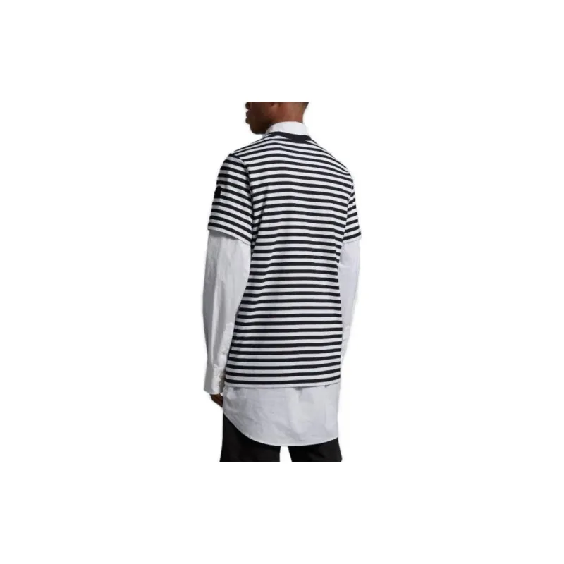 Moncler Logo Patch Striped T Shirt-2