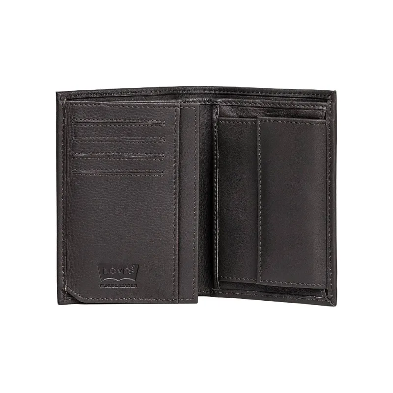Levi’s Grained Leather Wallet Men's Dark Brown-2