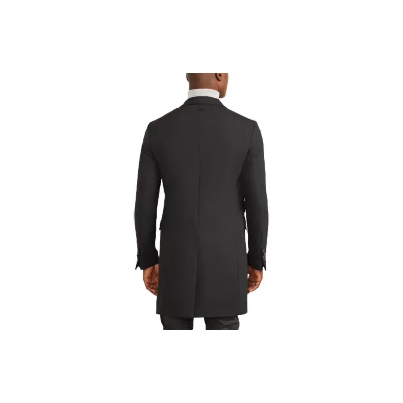 GUESS Evening Double Breasted Coat Coats Men's Black-3