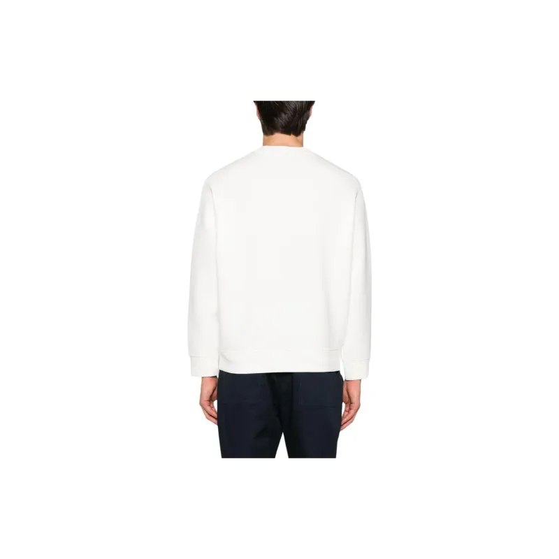 EMPORIO ARMANI Double jersey Sweatshirt With Embossed Oversized Eagle On A Chevron Background-2