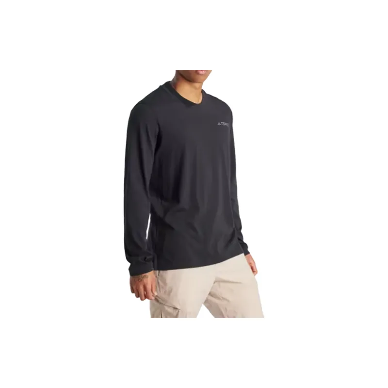 Adidas TERREX XPLORIC LOGO LONG SLEEVE LONG-SLEEVE TOP Sweatshirt Men's Black-3
