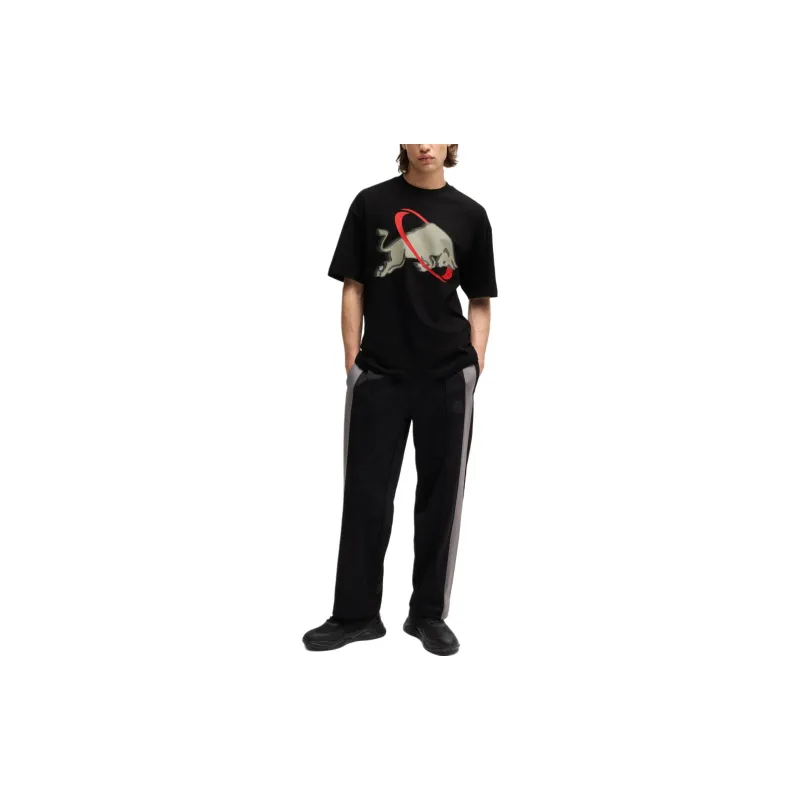 HUGO BOSS X Racing Bulls Bull print Cotton T shirt-1