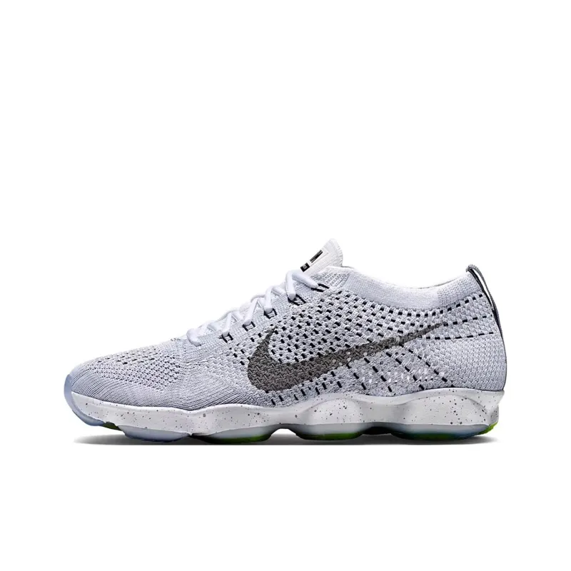Nike Flyknit Zoom Agility Cushioning Breathable Low-Top Running Shoes Women's Gray-0