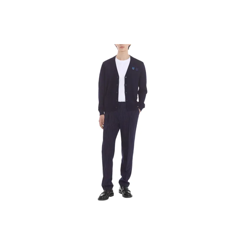 Maison Kitsune Fox Head Patch Knit Cardigan-2