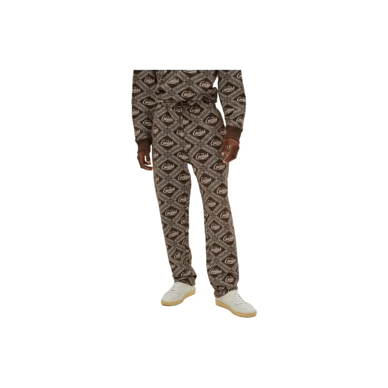 GUESS Originals Printed Sweatpants Casual Pants Men's Umber-2