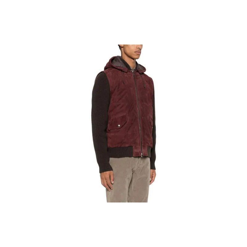 BARBA Panelled Leather Jacket-3