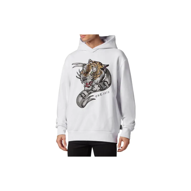 PHILIPP PLEIN Crystal embellished Tiger print Hoodie-2
