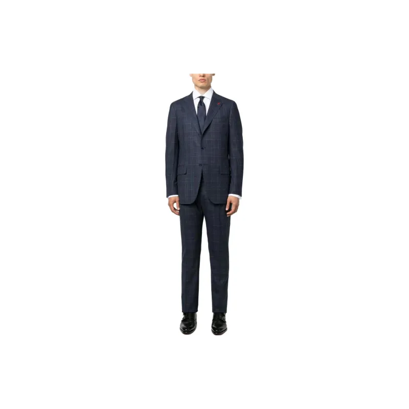 Isaia Check pattern Single breasted Blazer-1
