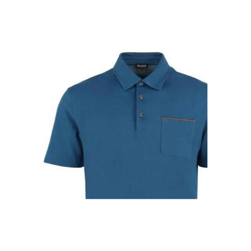 Zzegna Polo Shirts Men Dark Blue-3