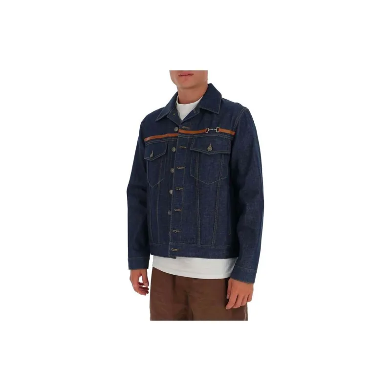 GUCCI Denim Jacket Men's Dark Blue-3