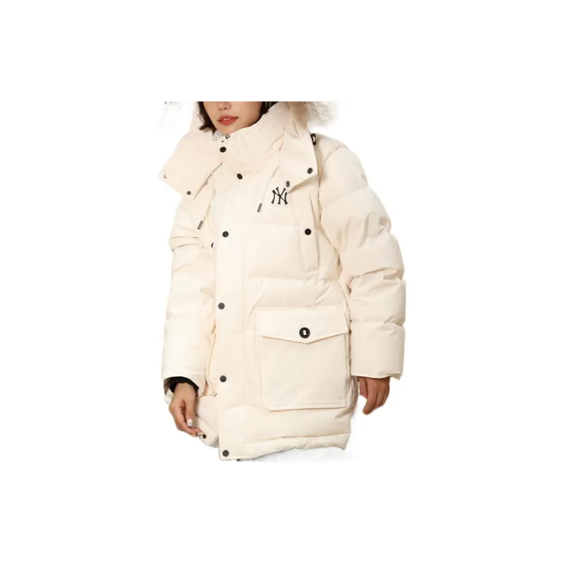 MLB New York Yankees Down Jacket Cropped Unisex White-2