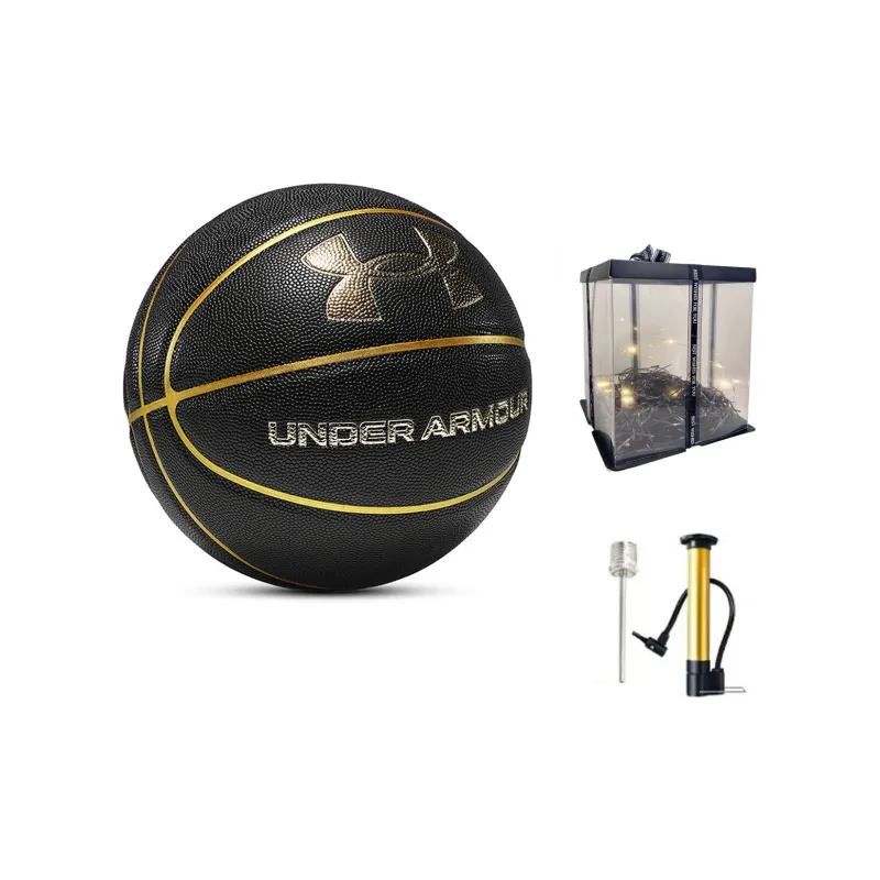 Under Armour PU Basketball Black Gold Size 7 Training Unisex-2