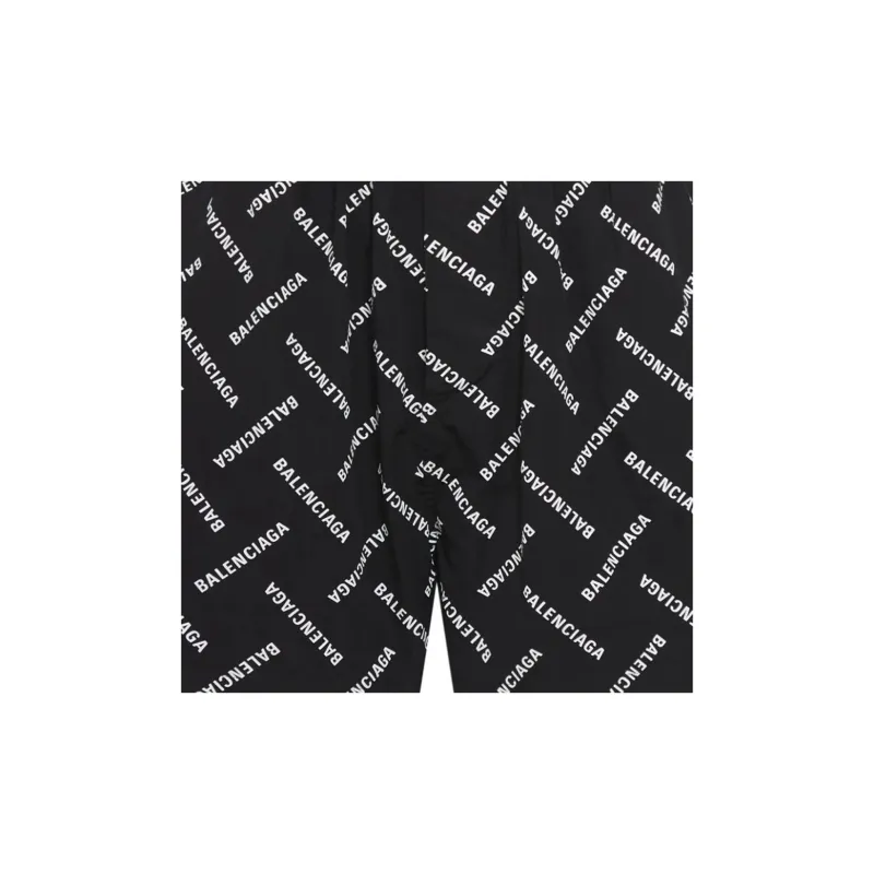 Balenciaga All Over Logo Bermuda Shorts-7