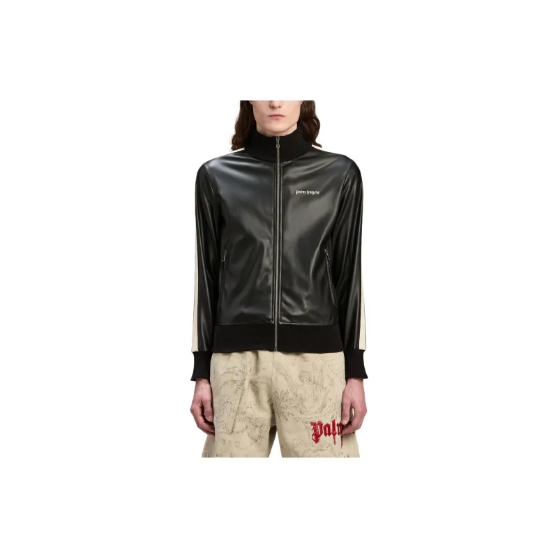 PALM ANGELS Leather Effect Track Jacket-2