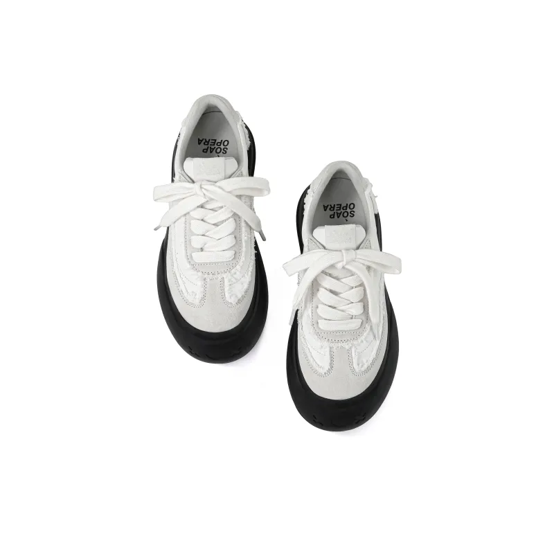 SOAP OPERA Dexun Series Anti Slip And Wear Resistant Height Increasing Low Top Skateboard Shoes Unisex Gray-4