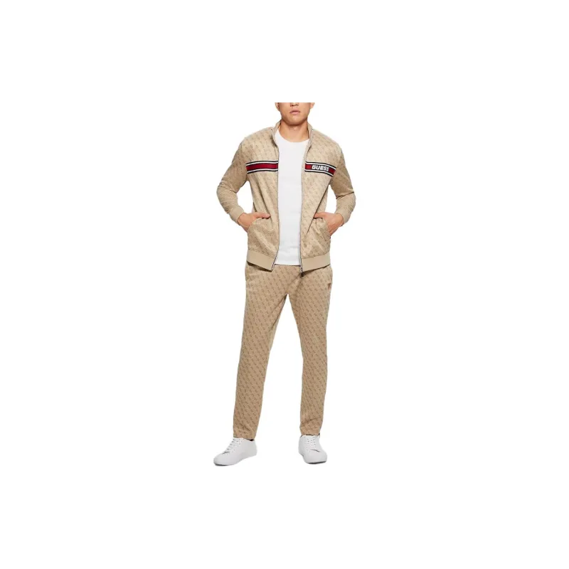 GUESS Eco Korbin Track Jacket Jackets Coats Men's Khaki-1