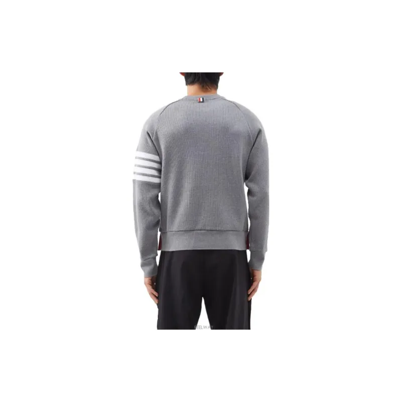 THOM BROWNE 4 Bar Raglan Sleeve Crewneck Sweatshirt-6