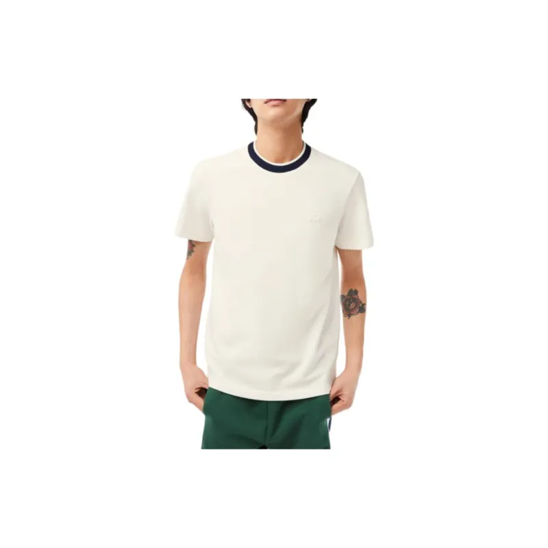 LACOSTE T Shirts Men Cream-2