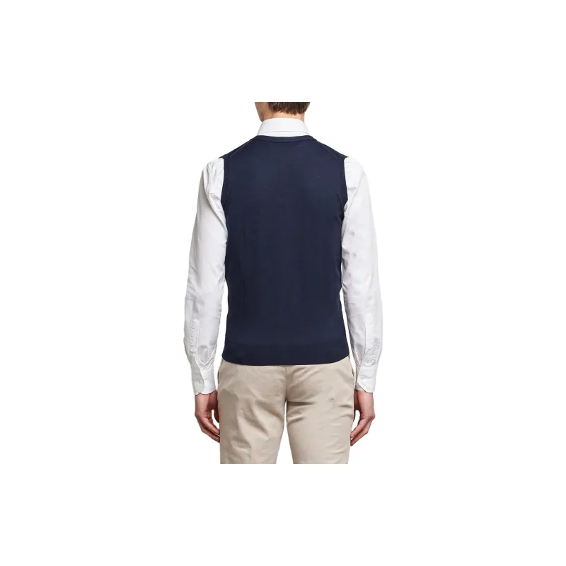 JOHN SMEDLEY Huntswood Buttoned Knitted Gilet-3