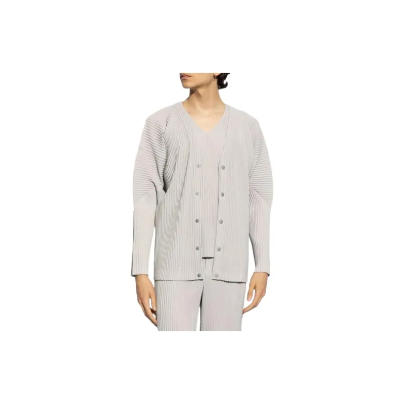 Homme Plissé Issey Miyake Pleated V neck Jacket-2