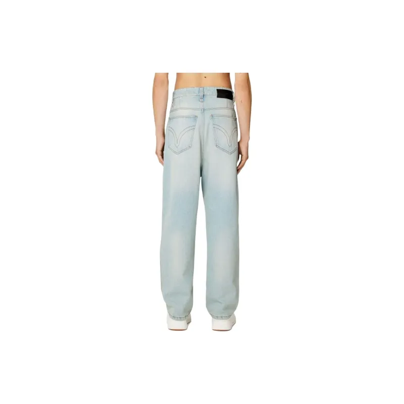 Ami Logo Patch Wide Leg Jeans-3