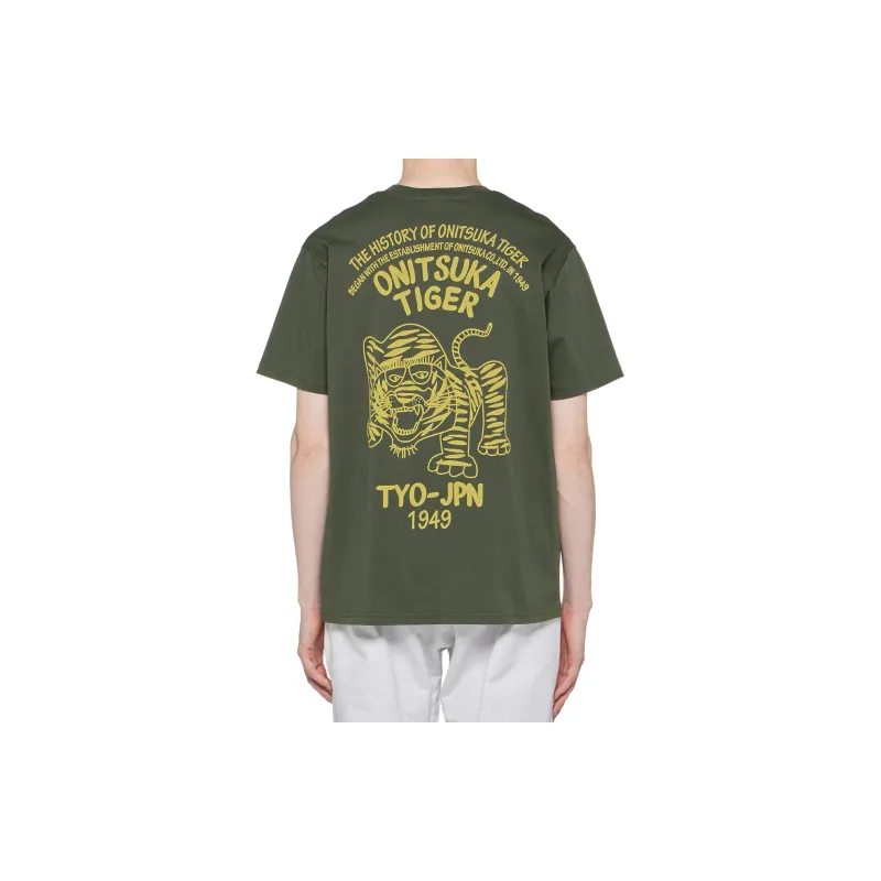 Onitsuka Tiger T Shirt Unisex Green-3