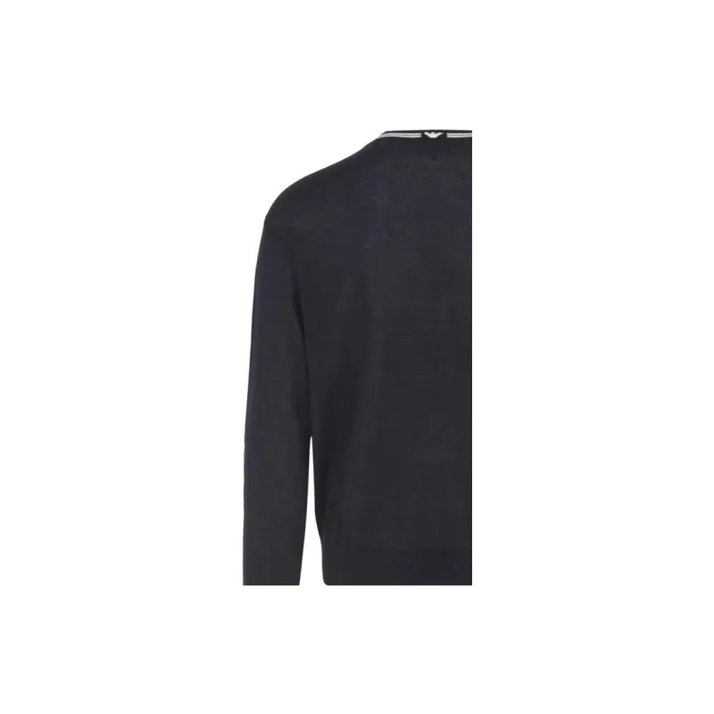 EMPORIO ARMANI Logo-Intarsia Knitted Crewneck Jumper-2