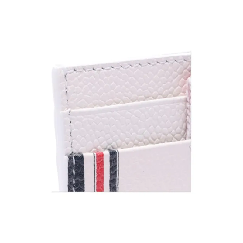 THOM BROWNE· Cow Leather Card Holder Men's White-5