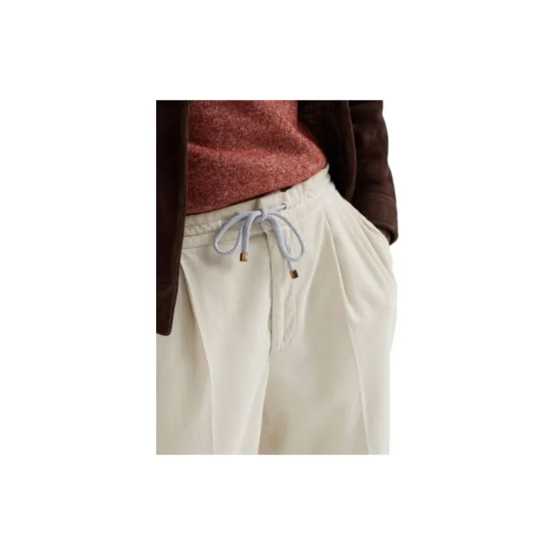 Brunello Cucinelli Drawstring Corduroy Trousers-4