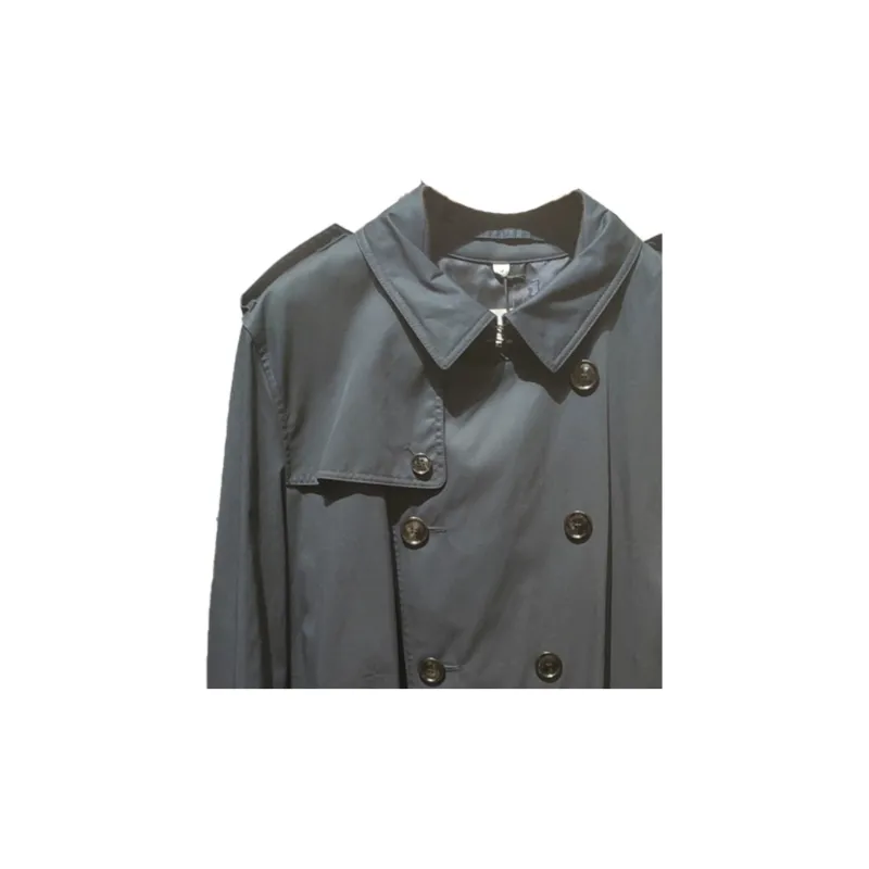 Burberry Trench Coat Men's Navy Blue-2