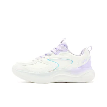 QIAODAN Cushioning Anti Slip And Wear Resistant Low Top Q COZY SOFT Running Shoes Women's White Purple