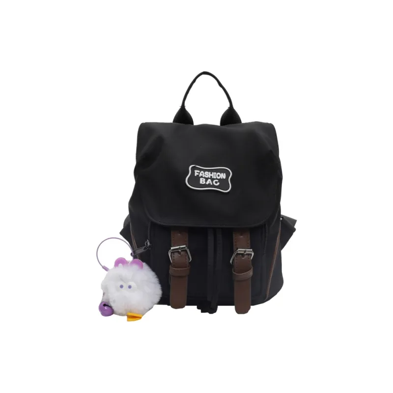 Yalu Nylon Backpack Regular Women's Black/Ecru/Blue/Pink/Green/Gray-0