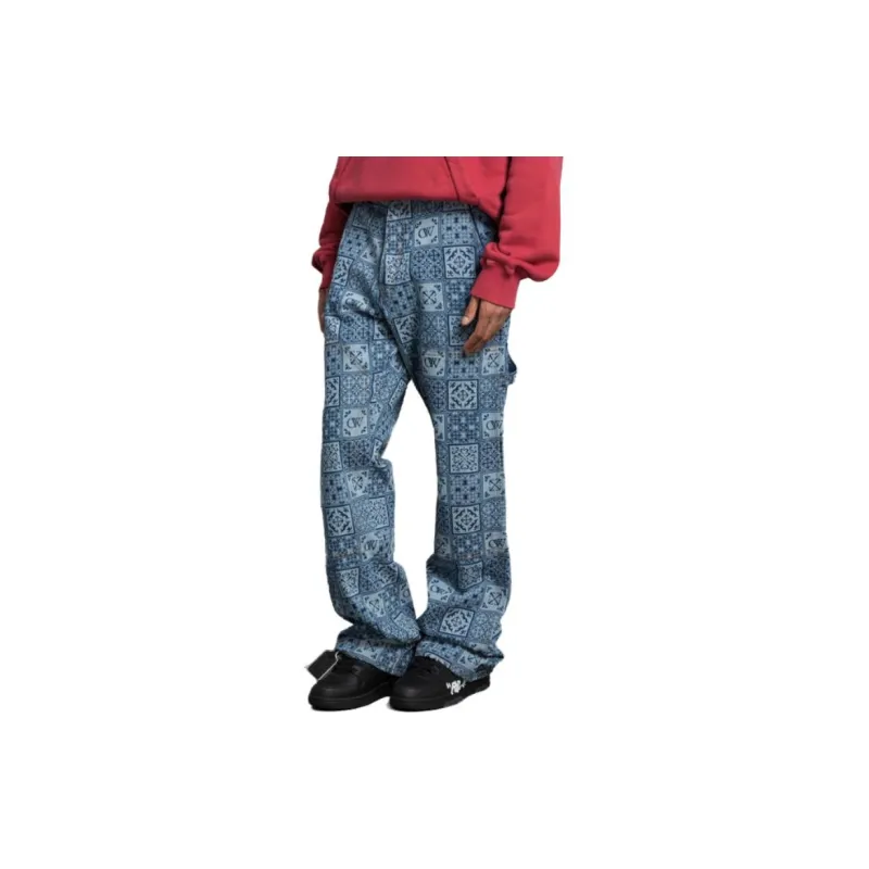 OFF WHITE Logo print Flared Carpenter Jeans-1