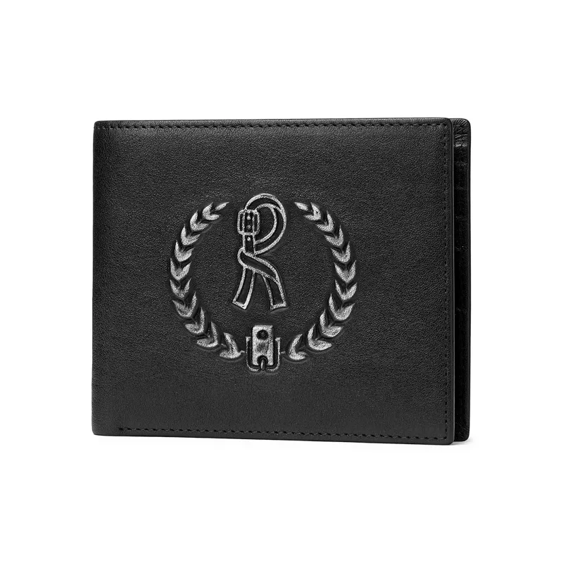 ROBERTA DI CAMERINO Top Grain Cow Leather Wallet Regular Men's Black-6