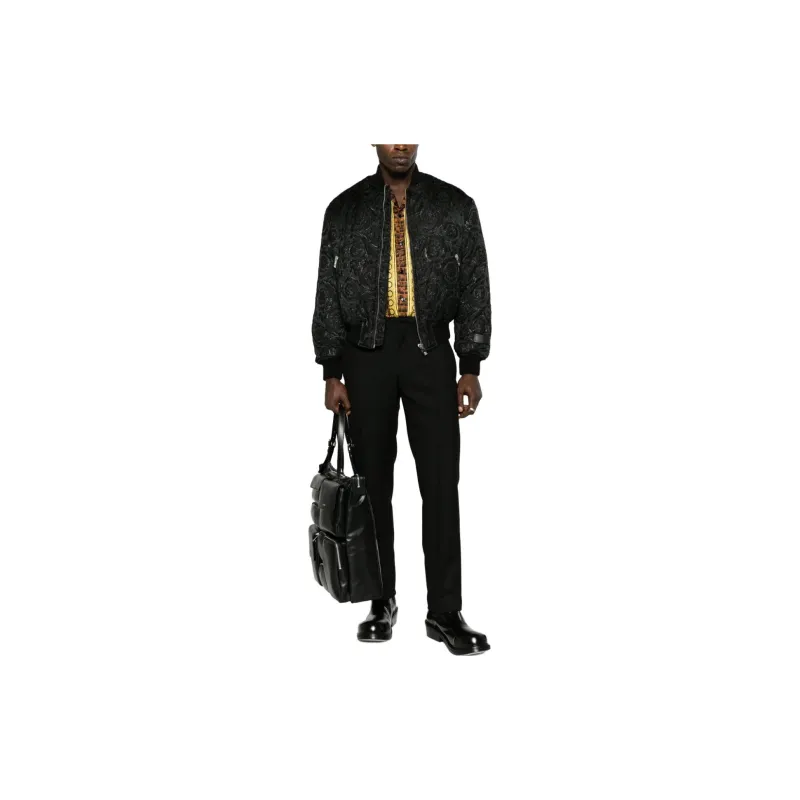 VERSACE Baroque Cloquet Zipped Bomber Jacket-2