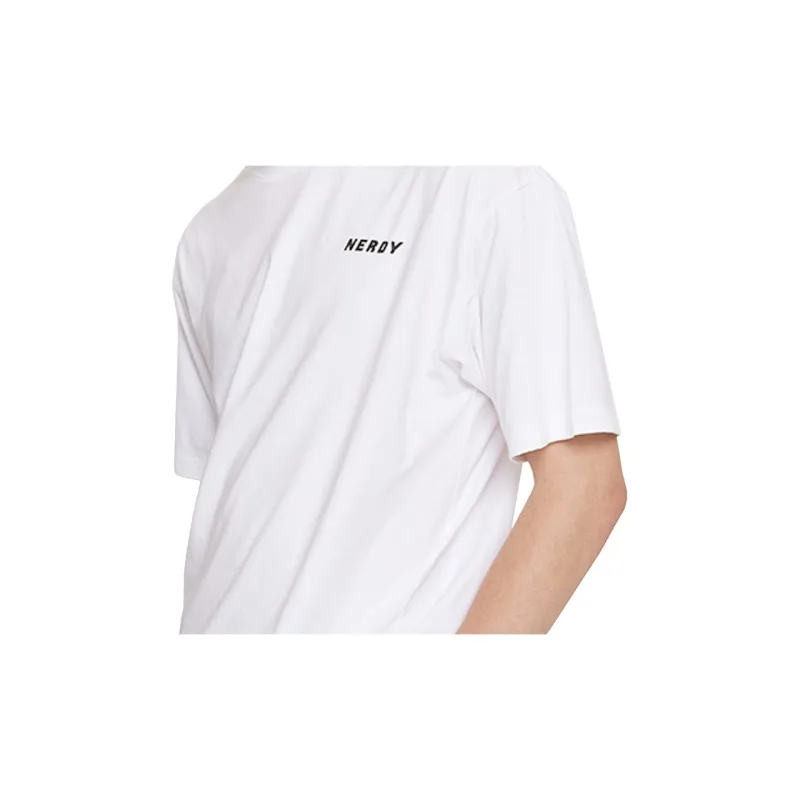 NERDY Straight T Shirt Unisex White-2