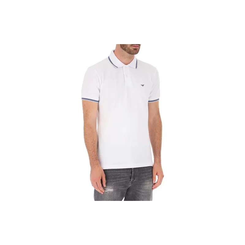 EMPORIO ARMANI Logo Detailed Short Sleeved Polo Shirt-8