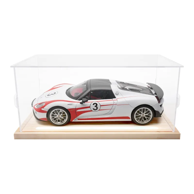 Chi Yu Car Play Solid Wood Base Acrylic Assembly Box, Apollo EVO 1 24 Hobby Model Display Case, Model Accessory-1