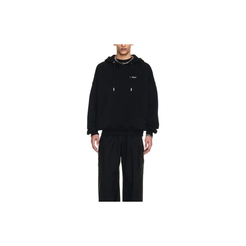 OFF WHITE Logo embroidered Cotton Hoodie-1