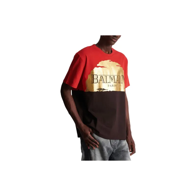 BALMAIN X Disney Graphic Printed Crewneck T Shirt-5