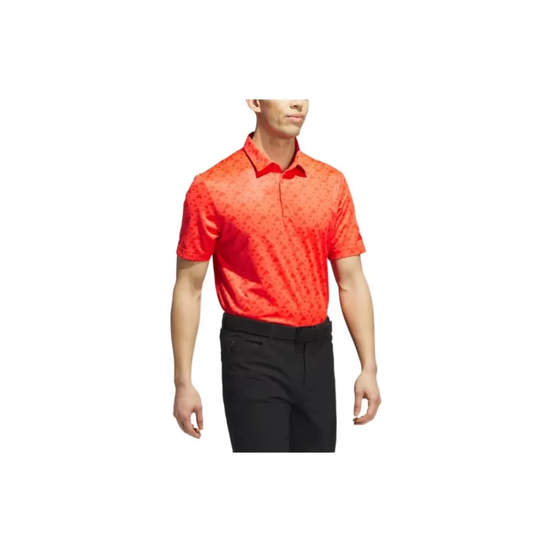 Adidas CORE ALLOVER PRINT POLO SHIRT Polo Shirt Men's Bright Red-2