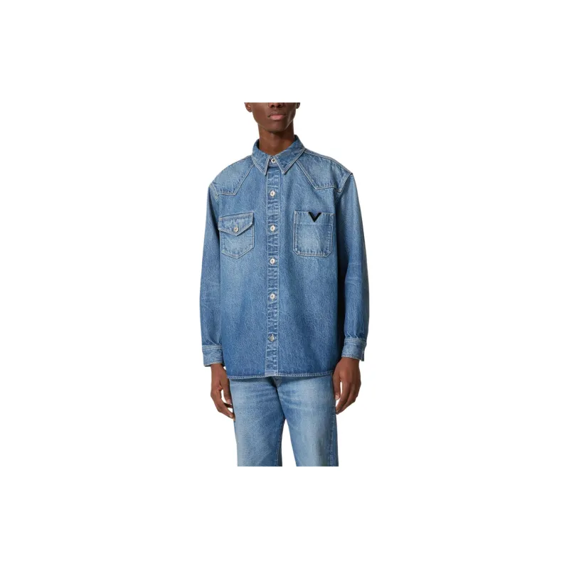 Valentino FW24 Jackets Coats Men's Dark Denim-1