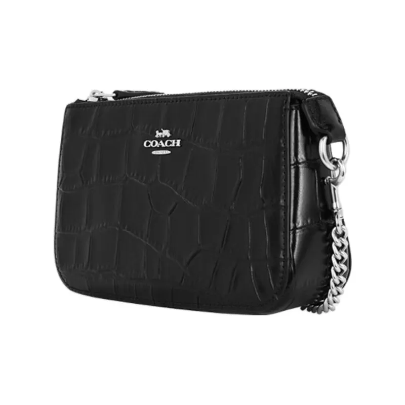 COACH Nolita Cow Leather Underarm Handbag, Shoulder Bag Trumpets Women's Black-2