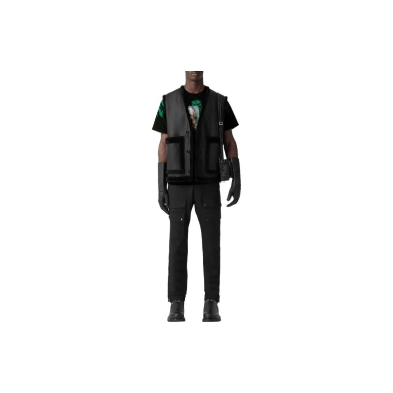 Burberry Embroidered Logo Cotton Cargo Pants-1